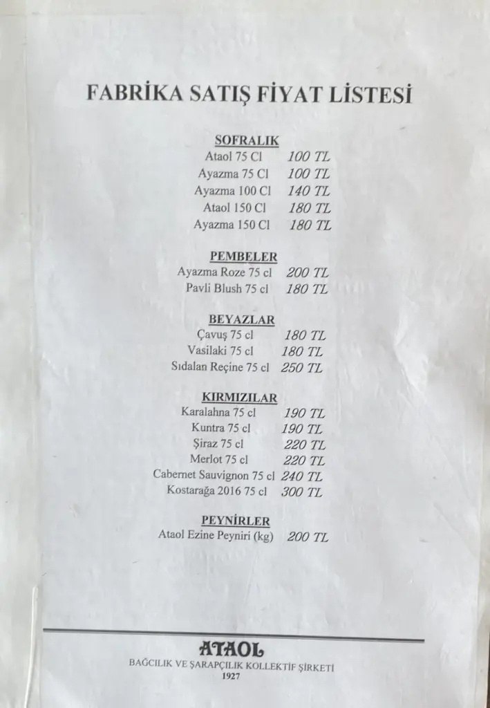 Ataol Bağcılık ve Şarapçılık Kollektif Şirketi