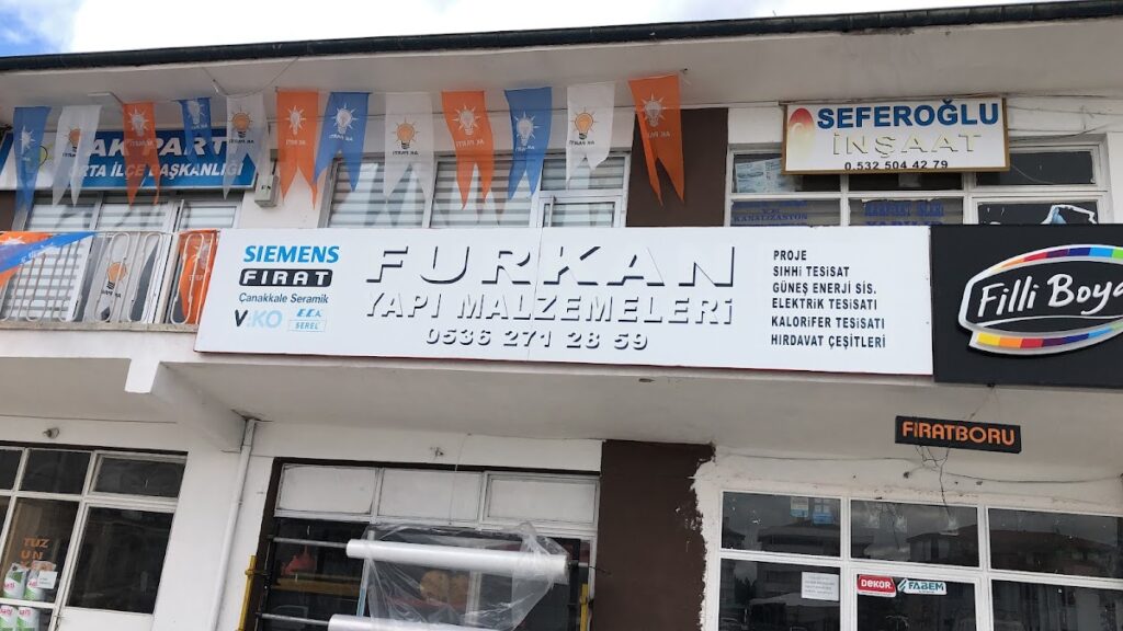 furkan yapı malzemeleri Cem sultan mahallesi Nevzat ayaz caddesi numara 15 orta çankırı