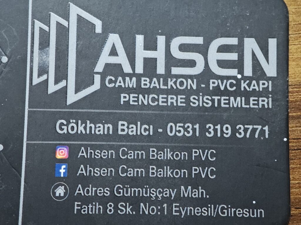 Ahsen cam balkon PVC