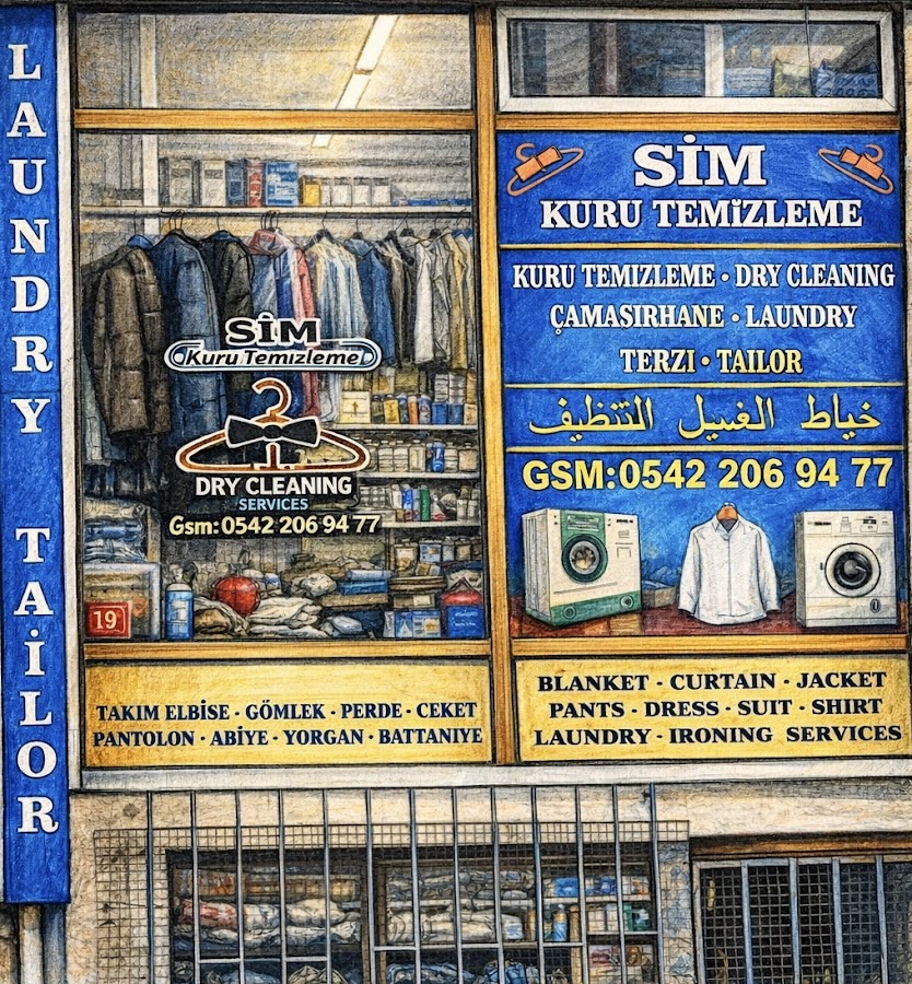 SİM DRY CLEANING LAUNDRY TAILOR ELBISE TEMİZLEME ÜTÜ VE TERZİ