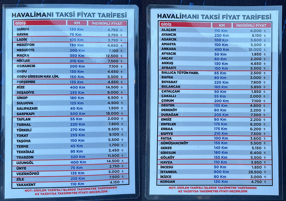 Samsun Havalimanı Taksi